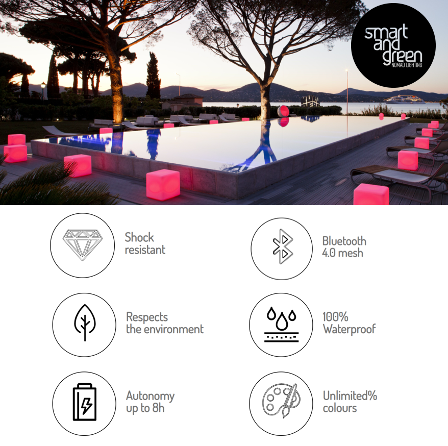 Pearl Bluetooth Indoor / Outdoor LED Lamp by Smart & Green